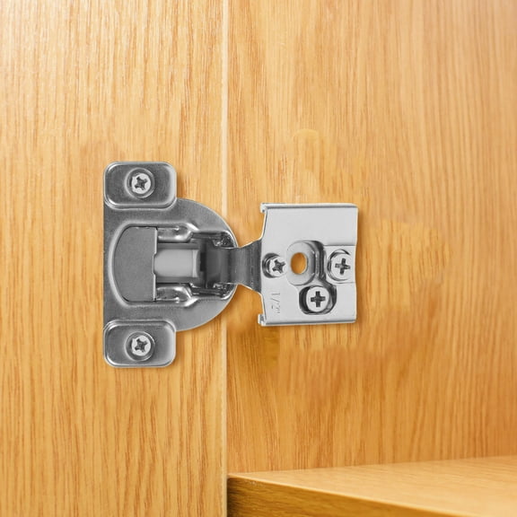 KALLORY Soft Close Buffering 1Set Stainless Steel Hinges Silver for Kitchen Cabinet Hardware Upgrades