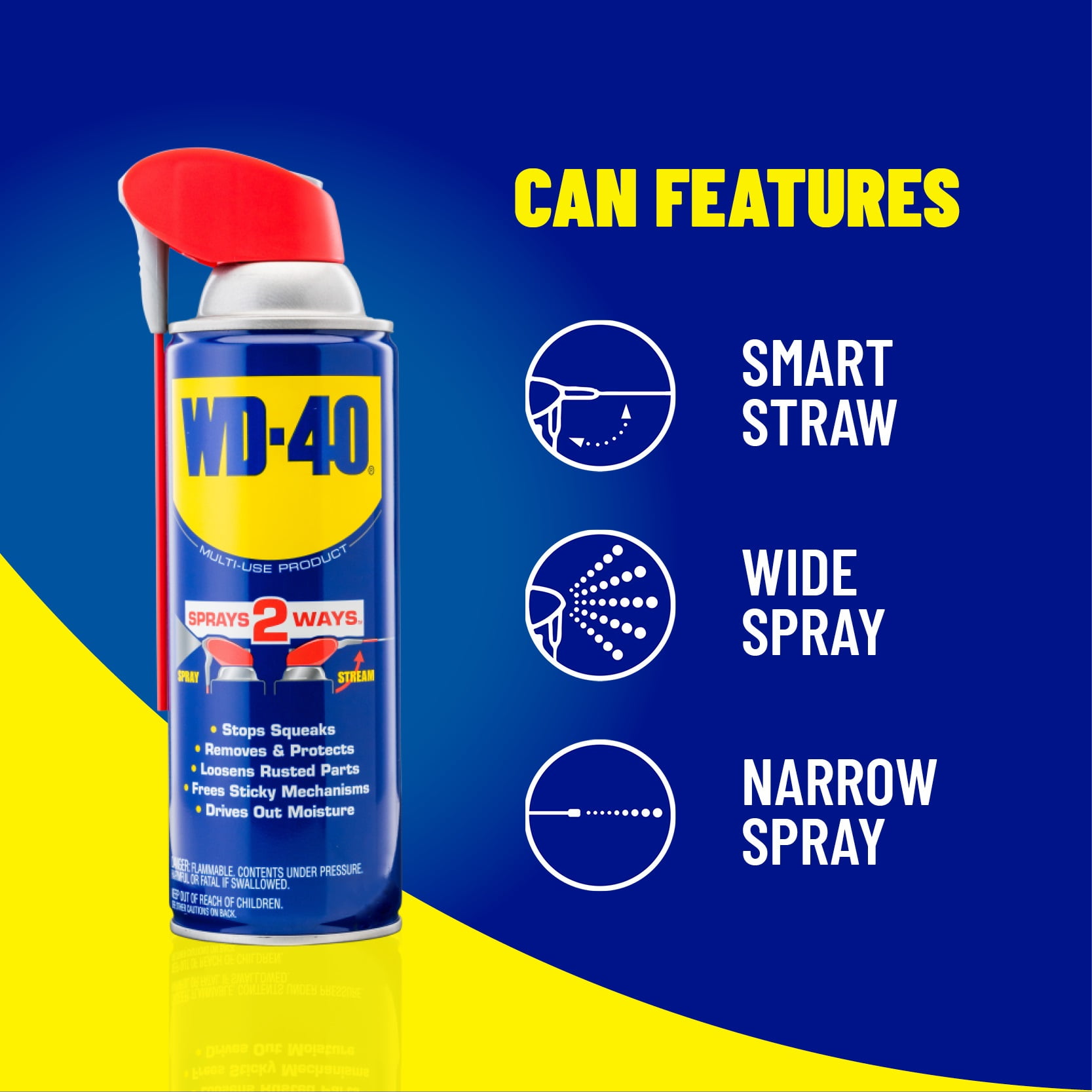 Wd 40 Multi Use Product With Smart Straw Sprays 2 Ways Multi Purpose