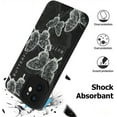 thumbnail image 2 of Compatible with iPhone 12 6.1 Inch 2020 Black Silicone Butterfly Case, Soft TPU Anti Bump Silicone Case Cute Butterfly Pattern Design for Female Girls, 2 of 12
