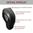 thumbnail image 4 of Car Gear Shift Knob Cover, Leather Shifter Knob Cover Protector, Vehicle Interior Accessories Decoration Compatible With Ford Mondeo Escape Focus-Plain black carbon black thread, 4 of 6
