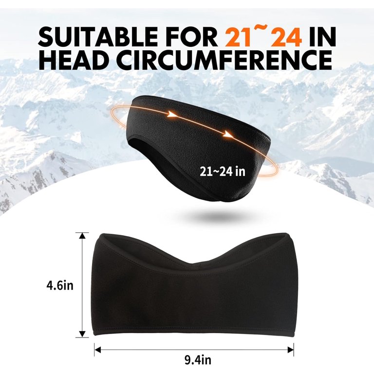 ZMUBB Fleece Ear Warmers For Men Women - Winter Headband Ear Muffs Ear