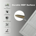 thumbnail image 6 of 96" x 80" White Prefinished Mirrored Closet Sliding Door with Hardware Kit, 6 of 7