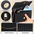 thumbnail image 3 of Bolso de mano LovyoCoco para mujer, formal, elegante, de noche, negro, 3 of 7