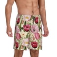 thumbnail image 2 of Wukai Tulips Flowers Men’s Short Pajama Pants With Pockets Soft Sleep Pj Shorts for Men-Medium, 2 of 6
