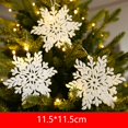 thumbnail image 1 of Adornos colgantes para árbol de Navidad, adornos de alce blanco, copo de nieve, decoración colgante para el hogar, decoración de fiesta de año nuevo, 2022, 1 of 4