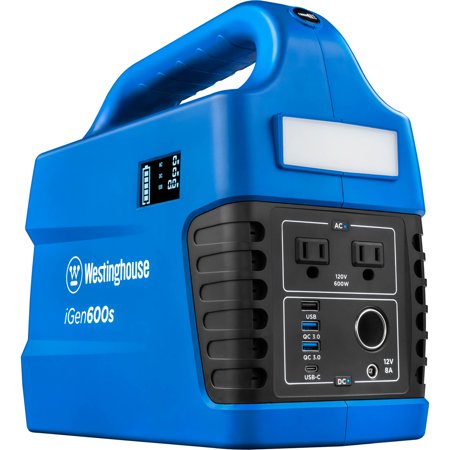 UPC: 0850011336410 | Westinghouse Portable Power Station 592Wh Lithium-Ion Battery  1200W Solar Generator  Pure Sine Wave
