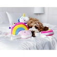 thumbnail image 4 of ZippyPaws - Zippy Burrow Interactive Squeaky Hide and Seek Plush Dog Toy - Unicorns in Rainbow, 4 of 5