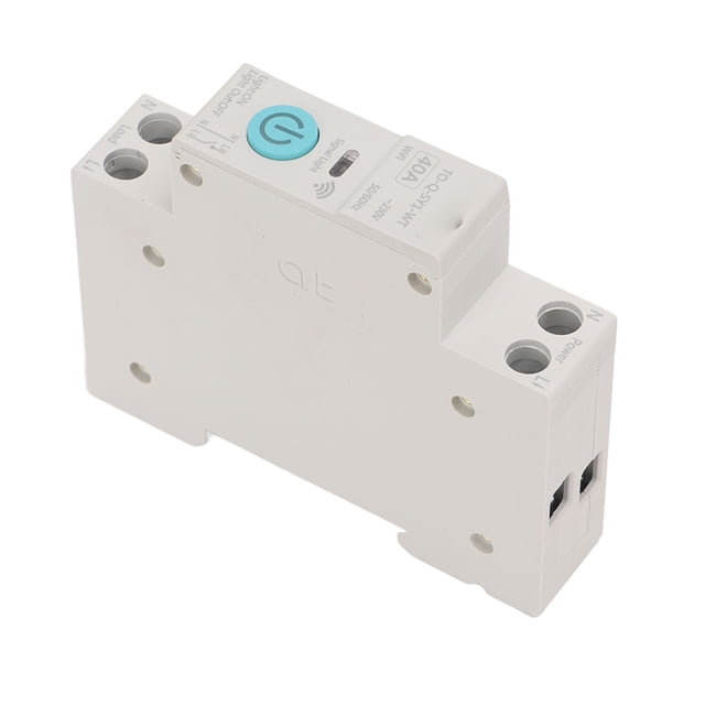 Wifi Circuit Breaker, Phone Remote Control 3 Timing Modes Function Wifi Smart Switch DIN Rail Mounted Smart Wifi Switch for Household Appliances Suitable for Smart Home
