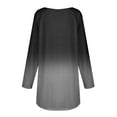 thumbnail image 5 of Topvent Women's Fashion Casual T-shirt Gradient Long Sleeve Round Neck Medium Long Top, 5 of 6