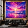 thumbnail image 6 of Ocean Sunset Over Waves, Dreamy Luminous Coastal Scene for Beach Lovers, Coastal Home Decor, Housewarming Gift, Tapestry Wall Hanging for Living Room, Bedroom and Dorm, 6 of 7