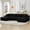 Black, variant on Vanress 125 Inch Modular Cloud Couch Sectional Sofa for Living Room, Modern Corduroy Boneless Couch, Upholstered Deep Seat U Shape Sofas Couches, No Assembly Required, Black