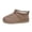 Coffee, variant on Womens Fleece Lined Mini Snow Boots Buckle Strap Faux Suede Warm Slip on Winter Booties