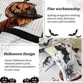 thumbnail image 3 of Evenhug Halloween Quilt Set,3-Piece Queen Size Bat Crow Pumpkin Halloween Themed Bedding Set Reversible Coverlet Set with 2 Pillow Shams, 3 of 6