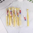 thumbnail image 1 of Travel Toothbrush, 100 Set Yellow Hollow Disposable Toothbrush with Toothpaste Individual Package Travel Toothbrush Kit for Hotel, Homeless, Nursing H, 1 of 5