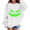 thumbnail image 4 of Mercatoo Boys Girls Pullover Halloween Crewneck Long Sleeve Pumpkin Graphic Printed Sweatshirt Loose Warm Tops, 4 of 6