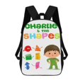 thumbnail image 1 of Charlie y las Formas-theme Backpack, Campus style schoolbag Bookbag with Adjustable Shoulder Straps And Large Zip Compartment, Unisex Travel Bags., 1 of 6