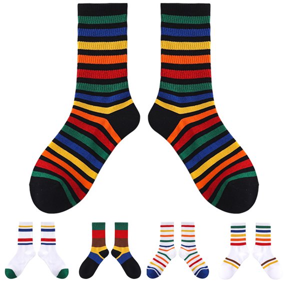 Hwmodou Toddler Socks Japanese Fashion Socks School Sports Socks Mid Tube Socks Fashion Socks Casual Socks Non- Socks,4-12 Y
