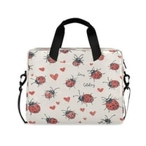 16inch Laptop Briefcase, Business Laptop Bag with Detachable Strap & Padded Compartment, Water-Resistant Polyester,Ladybugs