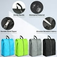 thumbnail image 7 of Yhmxh Large Travel Shoe Bags Portable Travel Gifts Shoe Organizer with Zipper Closure, Shoe Bags for Packing, Waterproof Nylon Shoe Storage Organizer with Handle Travel Bags For Men and Women, 7 of 7