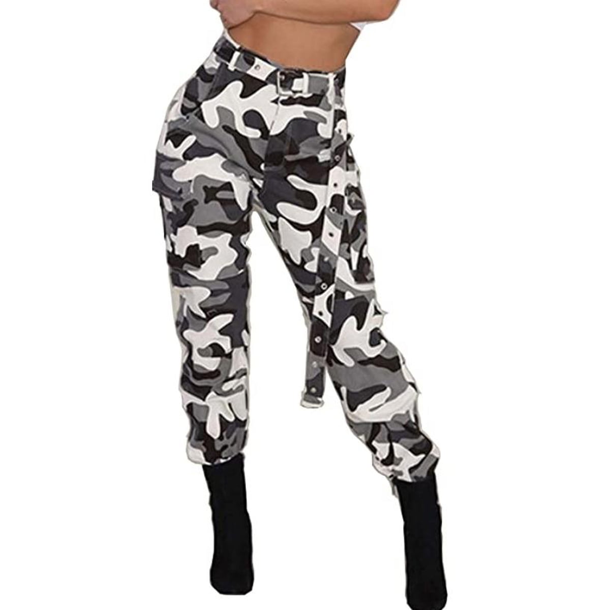 camo print pants womens