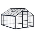 thumbnail image 3 of CazToi 8x10 FT Outdoor Greenhouse Polycarbonate Walk-in with Roof Vent & Aluminum Frame, 3 of 12