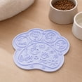 thumbnail image 5 of Silicone Dog & Cat Lick Mat with Suction Cups - Anxiety Relief/Promotes Healthy Eating/Frozen & Dishwasher Safe - Pet Peanut Butter Lick Pad(cat paw shape-Sky Blue), 5 of 6