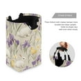 thumbnail image 3 of Yayeee Freestanding Laundry Hamper with Handle Collapsible Large Storage Basket for Clothes, Purple Floral Rabbit, 3 of 7