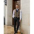 thumbnail image 5 of COOFANDY Mens Christmas Suit Vest Men's V-Neck Sleeveless Slim Fit Formal Jacket Suit Vest Business Dress Vests Casual Wedding Waistcoat, 5 of 11
