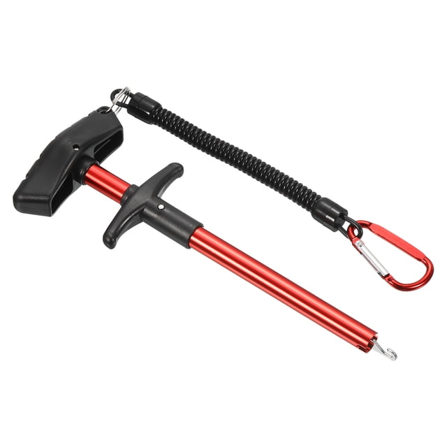 Uxcell 9.6x3" Dispositif de Retrait d'Hameçon de Pêche, Plastique ABS Alliage d'Aluminium, Rouge