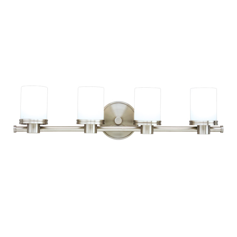 Bathroom Vanity 4 Light With Satin Nickel Finished Xenon Bulbs 25 inch
