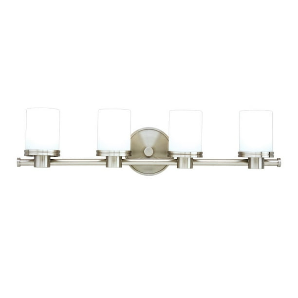 Bathroom Vanity 4 Light With Satin Nickel Finished Xenon Bulbs 25 inch