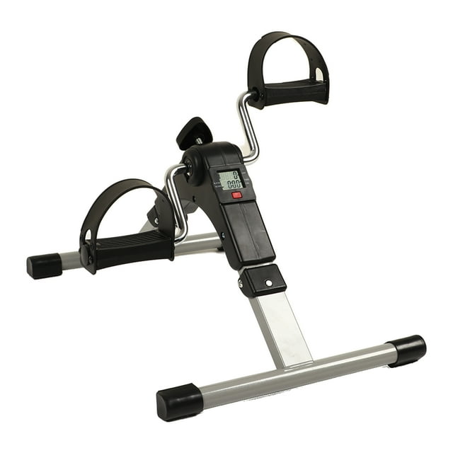 Pédalier d'Exercice sous le Bureau avec Écran LCD, Mini Cycle d'Exercice pour la Maison et le Bureau
