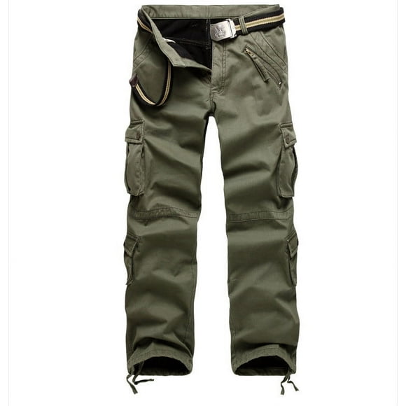 Deals up to 70% off Clearance Mrasaso Cargo Pants for Men, New Fashion Casual Overalls Washed with Solid Color and Velvet Multi-pocket Pants for Men
