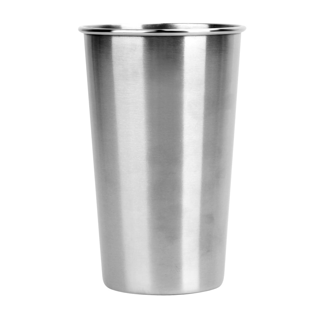 Winnereco 500ML Stainless Steel Cups 16oz Tumbler Pint Glasses,18/8