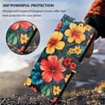thumbnail image 6 of Colorful Painted Wallet Phone Case for iPhone 15 Pro Max 6.7" , PU Leather Flip Folio Cover With Card Slots, Magnetic Closure, Kickstand, Shockproof Protective Phone Case,Hibiscus, 6 of 10