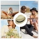 thumbnail image 5 of Sombrero de jazz con circunferencia de 56-58 cm, sombrero de paja, sombrero de copa para hombres y mujeres, protector solar de verano, sombrero para el sol al aire libre, 5 of 5