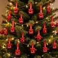 thumbnail image 7 of 24 Pack Christmas Hanging Ornaments with Printed Ribbon,Christmas Mood-Creating Decorations for Christmas Tree Gift Decor,DIY Holiday Arrangement and Home Styling,Red, 7 of 7