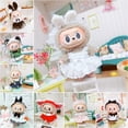 thumbnail image 2 of Ropa para muñecas Labubu de 17 cm, juguete, minimuñeca de peluche, accesorios, atuendo de estudiante, vestido de sirvienta, horquillas para el cabello, regalo para fanáticos, 2 of 5