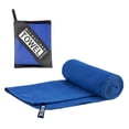 thumbnail image 2 of Toalla de secado rápido Strade Fareast Limited toalla de gimnasio plegable de secado rápido y fresca para Yoga Azul real 31,50 x 15,75 pulgadas, 2 of 8