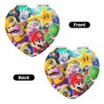 thumbnail image 2 of Pofeuu Mario for Portable Pocket Makeup Mirror PU Cover Compact Travel Mirror with Normal and Magnifying Double Sided Glass-Heart Shape, 2 of 9