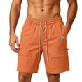 thumbnail image 2 of Men's Casual Shorts 5 Inseam Quick Dry Lightweight Stretchy For Beach Vacation Hiking Gym Workout Running | Zenithor,Orange XL, 2 of 6