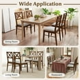 thumbnail image 6 of Topbuy Modern Dining Chair Set of 2 Armless Kitchen Chair with Rubber Wood Frame Upholstered Seat Brown, 6 of 9