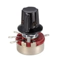 thumbnail image 2 of Potenciómetro rotativo variable de 100K ohmios Uxcell WH118 con perillas, 2 of 5