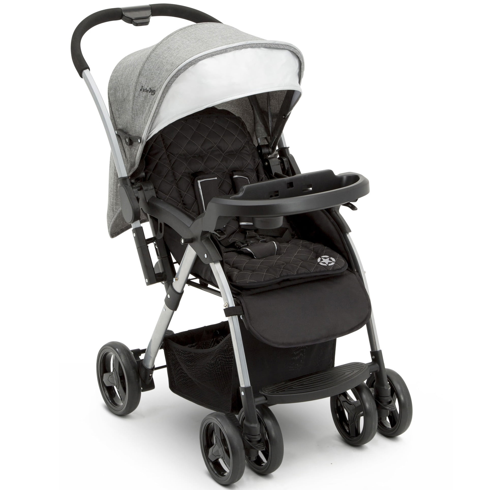 Photo 1 of **MINOR DAMAGE** Jeep By Delta Children Unlimited Reversible Handle Stroller - Gray Tweed