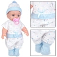 thumbnail image 4 of 12 Inch Soft Newborn Baby Dolls, Vinyl Baby Dolls With Clothes Set Including Pacifier Realistic Doll Look RealTeissuly Clearance (blue, E) Teissuly WER202308292058, 4 of 5