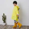 thumbnail image 4 of MEZZALL Summer Autumn Boys Girls Rainwear Plain Color Buttoned Thick Poncho Cartoon Raincoats Rain Ponchos Infants Toddler Trenchcoat Classic / 10-11 Years, 4 of 4