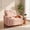 Pink, variant on Recliner Chair, Lofka Convertible Futon Sofa Bed with Adjustable Backrest, Couch for Living Room, Bedroom, Dark Gray