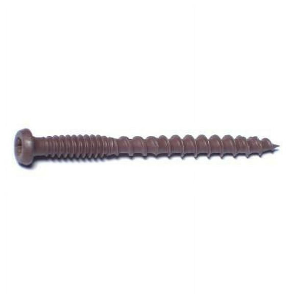#10 x 2-1/2" Brown Ruspert Coated Steel Composite Star Drive Pan Head Deck Screws DSP-123