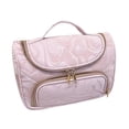 thumbnail image 3 of HILABEE Cosmetic Bag Pouch with Handle Toiletry Bag Large Capacity Travel Makeup Bag Pink, 3 of 9
