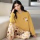 thumbnail image 1 of Conjunto de pijama de talla grande para mujer, ropa de dormir con estampado Kawaii, y cuello redondo de manga larga, a la moda, para otoño y primavera, M-5XL, 1 of 4